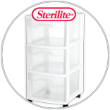 Sterilite Three Drawer Cart